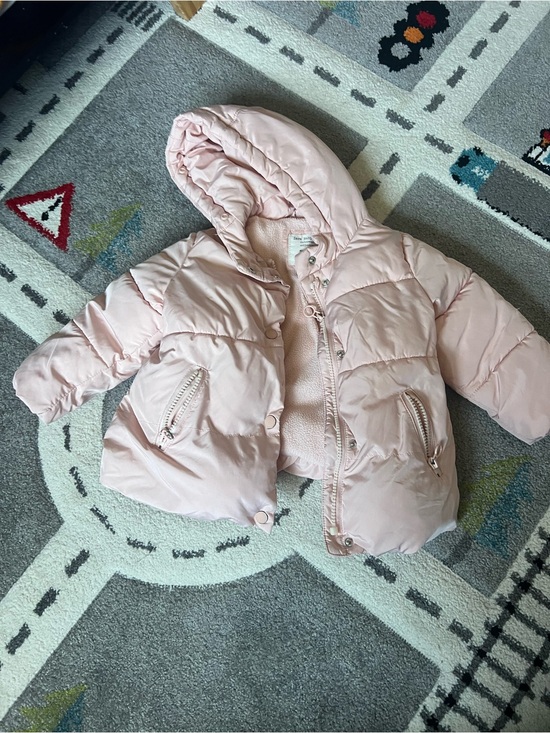 Zara Other - Zara BabyGirl Pale Pink Hooded Puffer Jacket